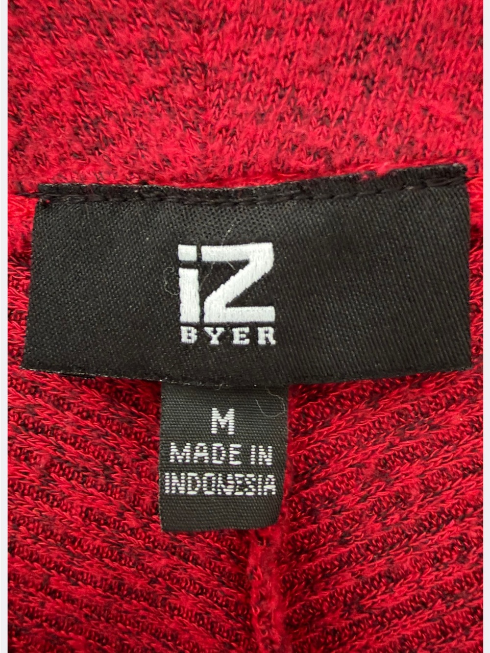 IZ Byer Red Marled Cowl Neck Pointed Hem Tunic Sweater Women’s Medium - Picture 5 of 6